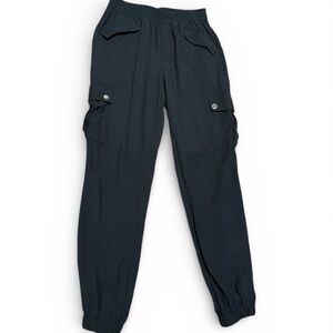 INC International Concepts Women’s Black Cargo Rayon Jogger Pants Utility